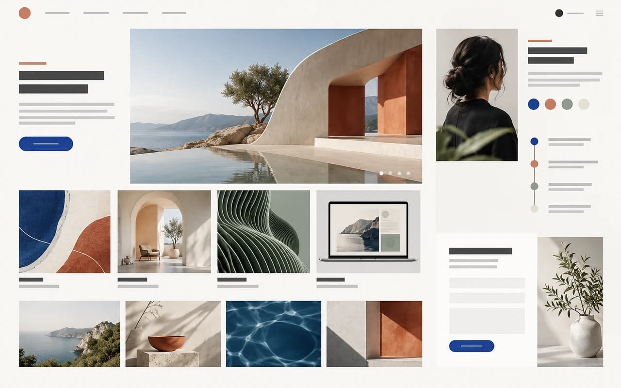 Generated concept visualization of the Amna Azmat creative portfolio